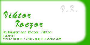 viktor koczor business card